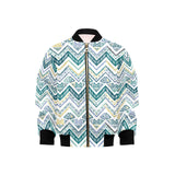 zigzag chevron paint design pattern Kids' Boys' Girls' Bomber Jacket