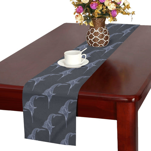 Swordfish Pattern Print Design 03 Table Runner