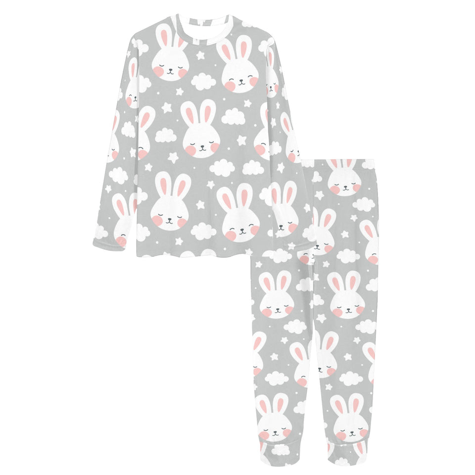 Rabbit cloud Pattern Women's All Over Print Pajama Set