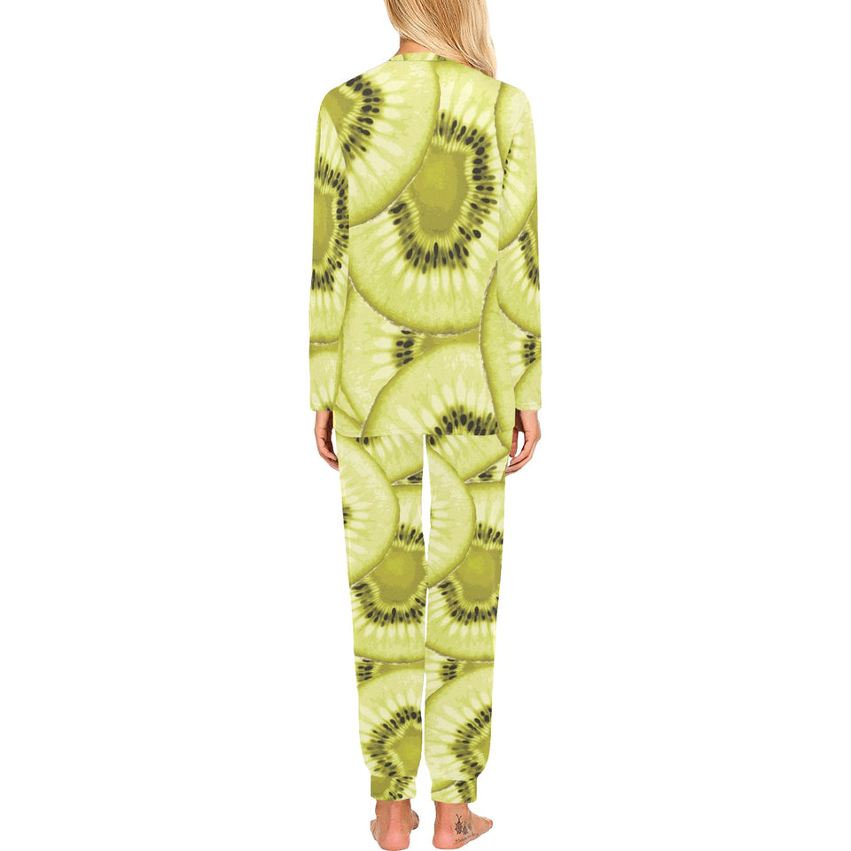 Sliced kiwi pattern Women's All Over Print Pajama Set