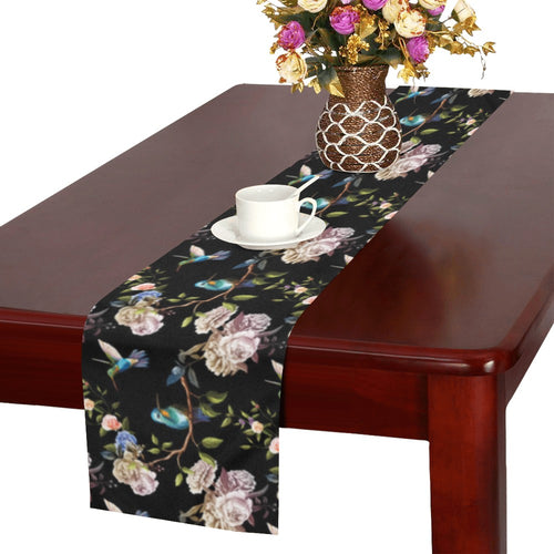 Hummingbird Pattern Print Design 03 Table Runner