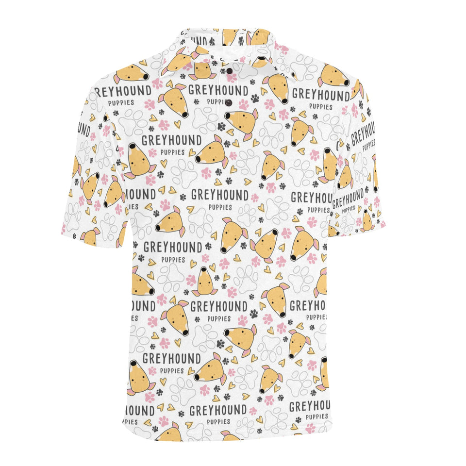Greyhound Pattern Print Design 03 Men's All Over Print Polo Shirt