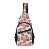 Beautiful flamingo tropical palm leaves hibiscus p All Over Print Chest Bag