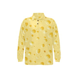 Cheese texture Men's Long Sleeve Polo Shirt