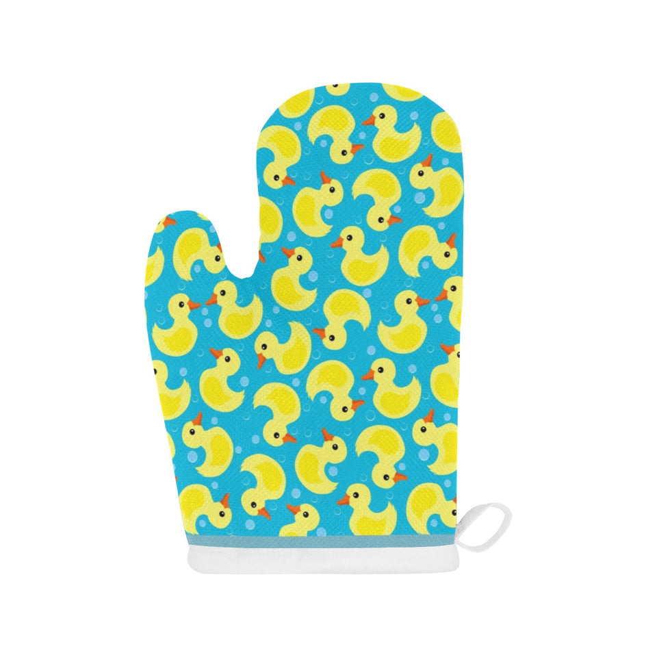Duck Pattern Print Design 04 Heat Resistant Oven Mitts