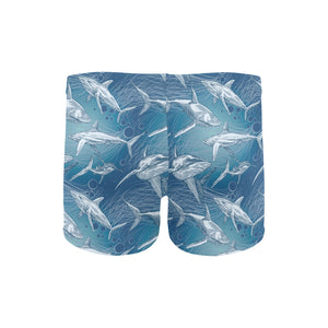 Shark hand drawn Men's Swimming Trunks