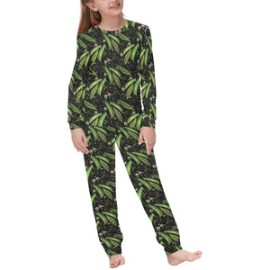 Green Peas Pattern Print Design 02 Kids' Boys' Girls' All Over Print Pajama Set