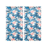 Hibiscus Pattern Print Design 02 Gauze Curtain