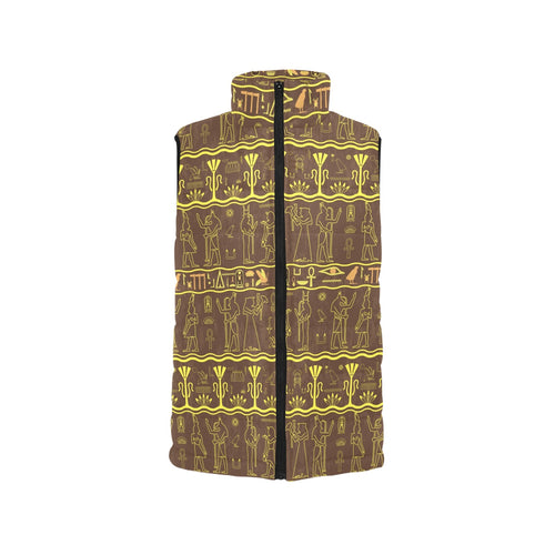 Egypt Hieroglyphics Pattern Print Design 03 Men's Padded Vest