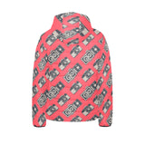 Camera Pattern Print Design 05 Kids' Boys' Girls' Padded Hooded Jacket