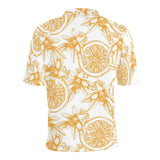 hand drawn orange fruit pattern Men's All Over Print Polo Shirt
