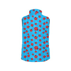 Ladybug Pattern Print Design 02 Men's Padded Vest