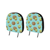 Kiwi blue background Car Headrest Cover
