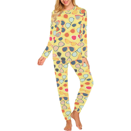 Sun Glasses Pattern Print Design 05 Women's All Over Print Pajama Set