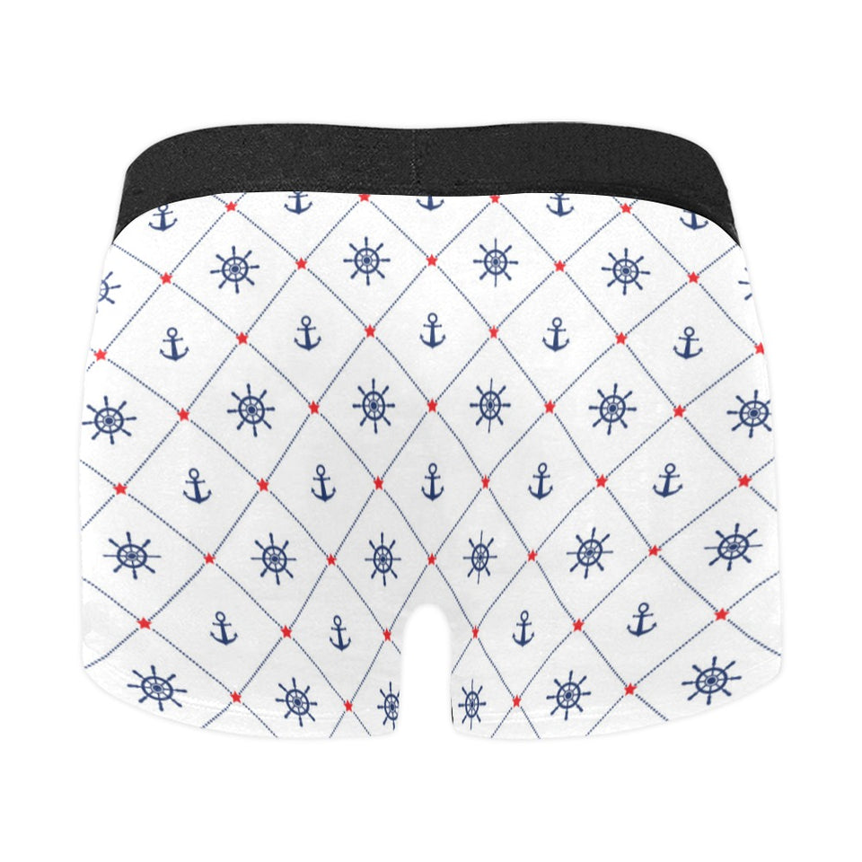 Anchor rudder nautical design pattern Men's All Over Print Boxer Briefs Men's Underwear