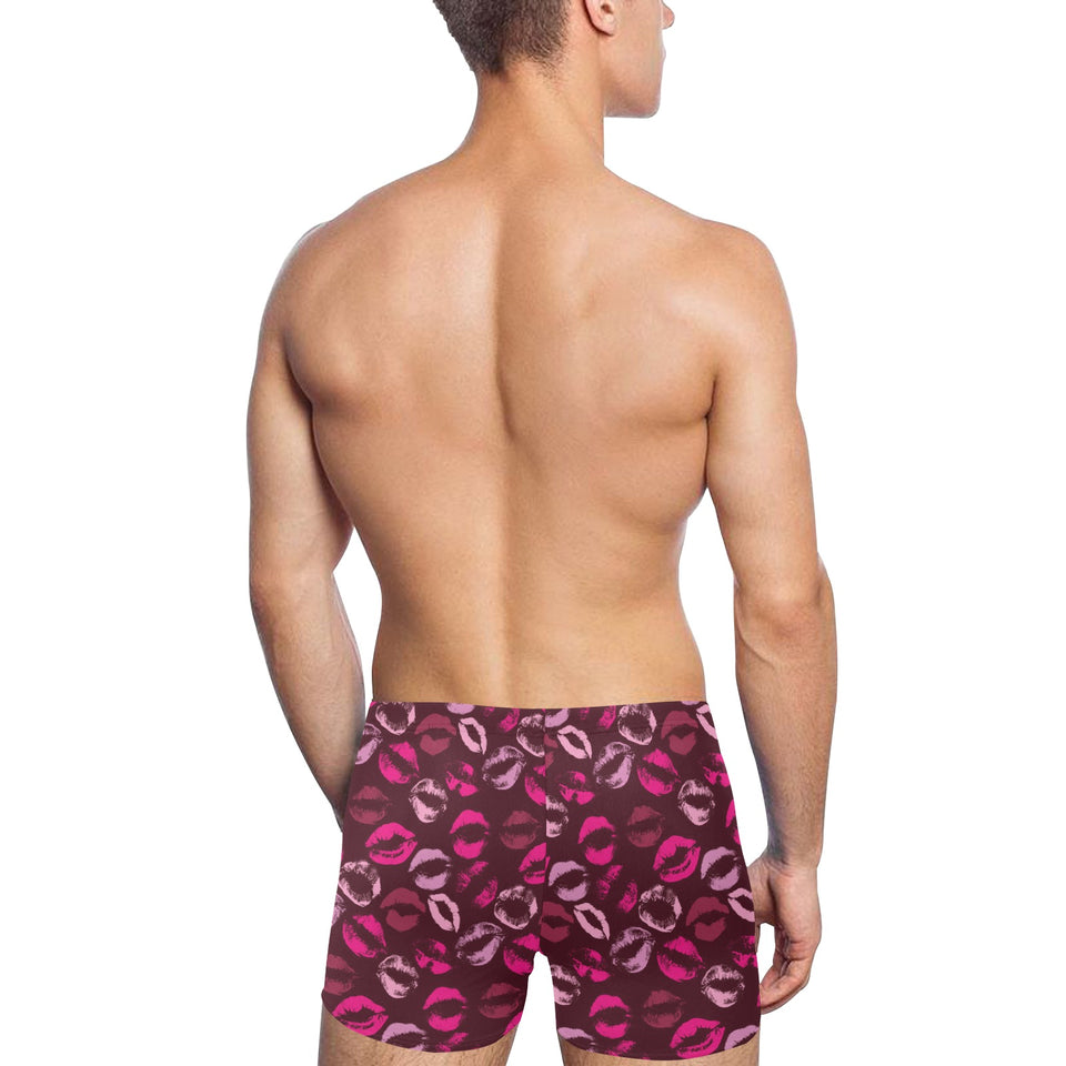 Lips Pattern Print Design 03 Men's Swimming Trunks