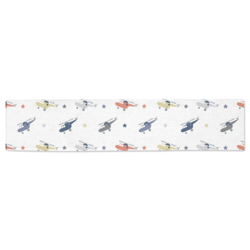 Cute helicopter star pattern Table Runner