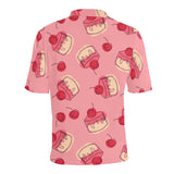 Cake cherry pattern Men's All Over Print Polo Shirt