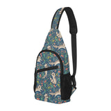 Raccoon tropical leaves pattern All Over Print Chest Bag