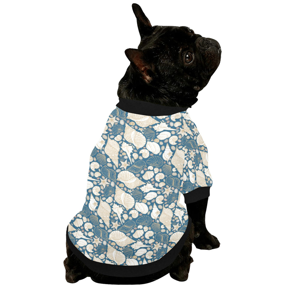 Sea turtle Polynesian Tribal design pattern All Over Print Pet Dog Round Neck Fuzzy Shirt