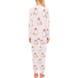 Cute Shiba Inu Dog Apple pattern Women's All Over Print Pajama Set