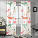 Cute whale pattern Gauze Curtain