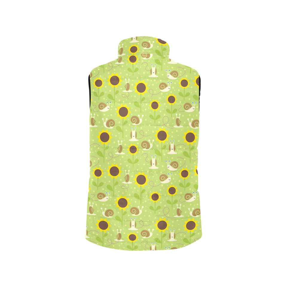 Snail Pattern Print Design 01 Women's Padded Vest
