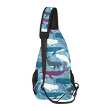 Whale design pattern All Over Print Chest Bag