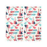 Red Blue guitar pattern Gauze Curtain