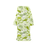 Cute frog dragonfly pattern Blanket Robe with Sleeves