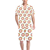 Darts Pattern Print Design 04 Men's V-Neck Short Pajama Set