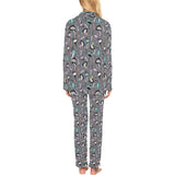 Ostrich Pattern Print Design 01 Women's Long Pajama Set