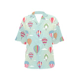 Hot Air Balloon design Pattern Women's All Over Print Hawaiian Shirt