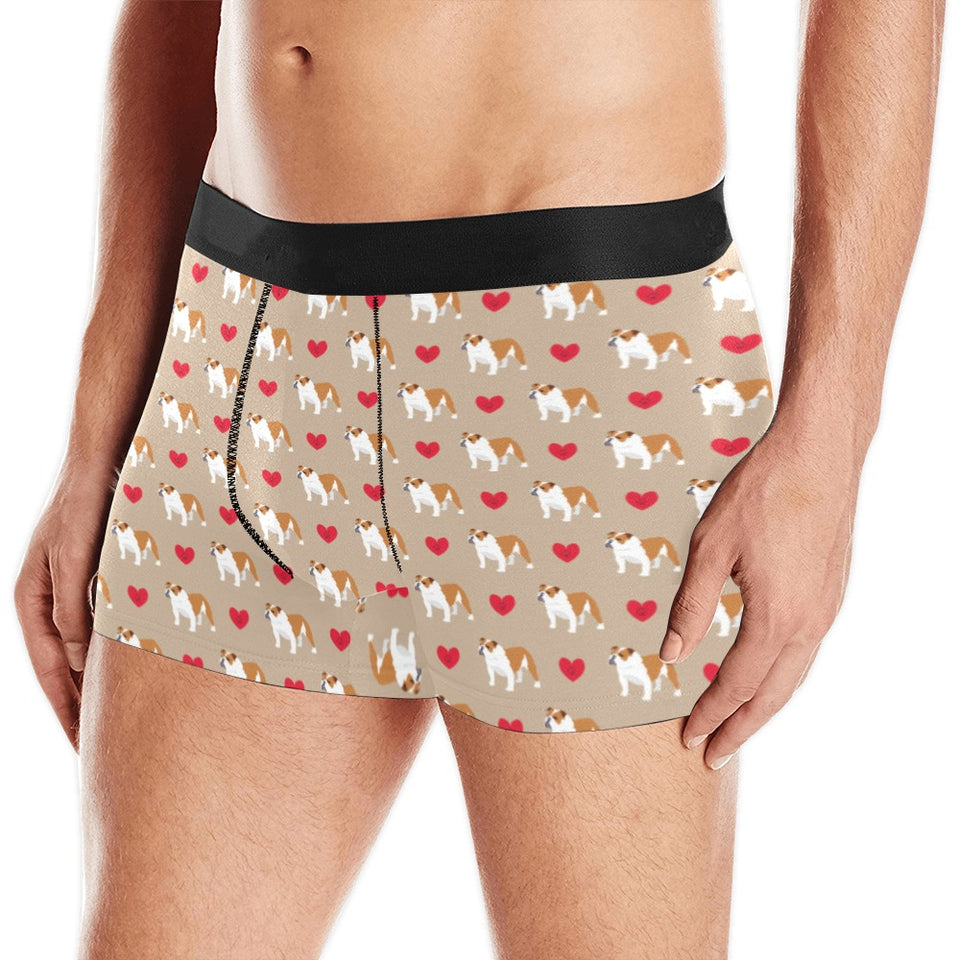 English Bulldog Pattern Print Design 05 Men's All Over Print Boxer Briefs Men's Underwear