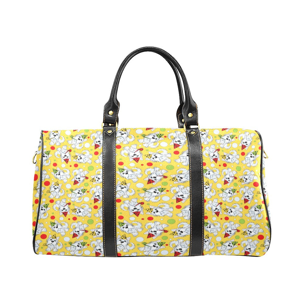 Yorkshire Terrier Pattern Print Design 05 Travel Bag