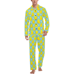 Duck Pattern Print Design 03 Men's Long Pajama Set