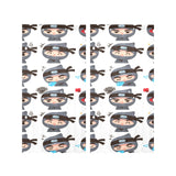 Cute ninja design pattern Gauze Curtain