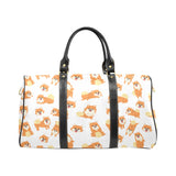 Brown pomeranian pattern Travel Bag