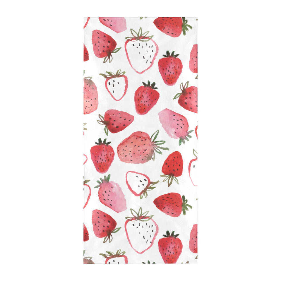 watercolor hand drawn beautiful strawberry pattern Beach Towel
