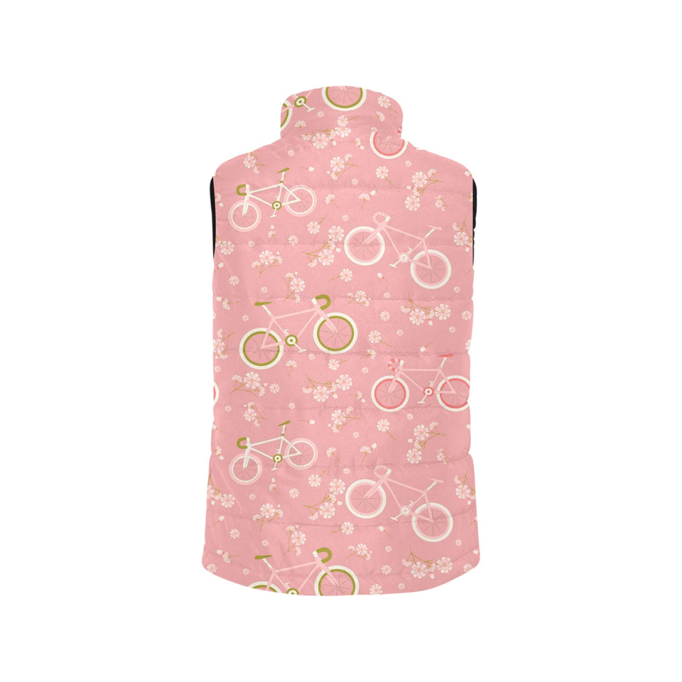 Bicycle Pattern Print Design 02 Men's Padded Vest