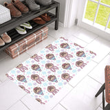 Cute pug hat rabbit costume pattern Doormat