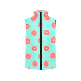 Grapefruit green background Men's Padded Vest