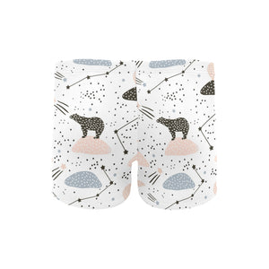 Polar bears star poka dot pattern Men's Swimming Trunks