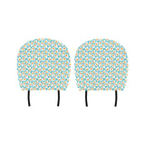 Fried Eggs Pattern Print Design 04 Car Headrest Cover