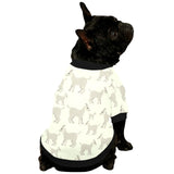 Little young goat pattern All Over Print Pet Dog Round Neck Fuzzy Shirt