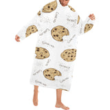 Sketch style cookie pattern Blanket Robe with Sleeves