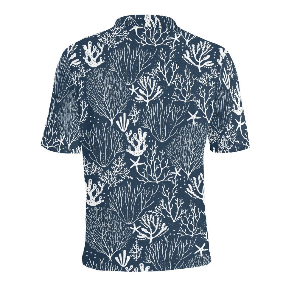 Coral Reef Pattern Print Design 05 Men's All Over Print Polo Shirt