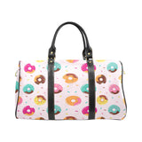Donut pattern glaze pink background Travel Bag