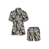 Billiard Ball Pattern Print Design 04 Women's V-Neck Short Pajama Set