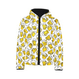 Beer design pattern Kids' Boys' Girls' Padded Hooded Jacket